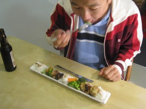 This dish is two “Jeff belly” units long.